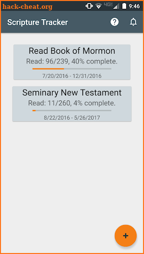 LDS Scripture Tracker screenshot