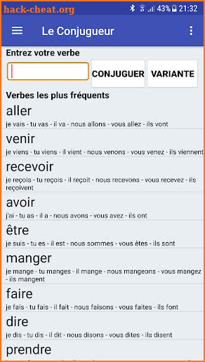 Le Conjugueur Conjugaison (No Ad) screenshot