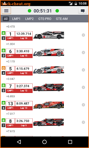 Le Mans 24H 2018 Live Timing screenshot