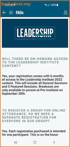 Leadership Institute COR screenshot
