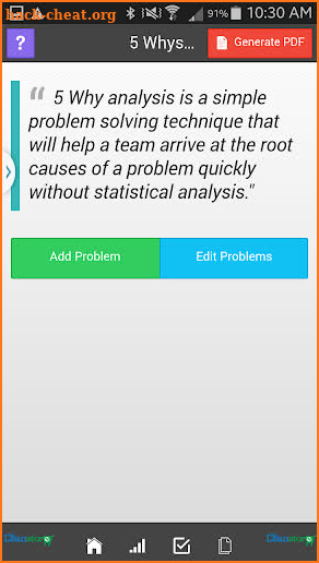 Lean Five Whys Analysis screenshot