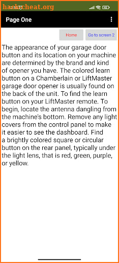 learn button screenshot