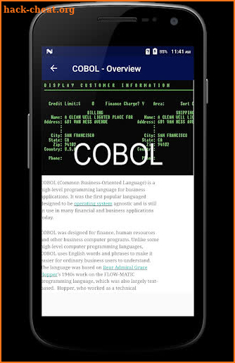 Learn - COBOL screenshot