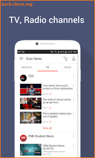 Learn English with News,TV,YouTube,TED - ScanNews screenshot