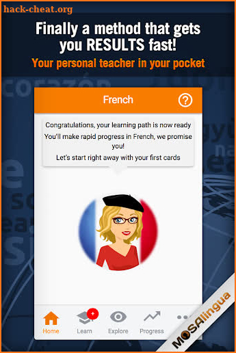 Learn French with MosaLingua screenshot