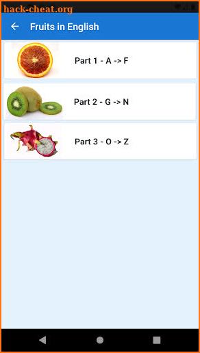 Learn Fruits in English screenshot