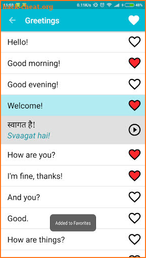 Learn Hindi screenshot