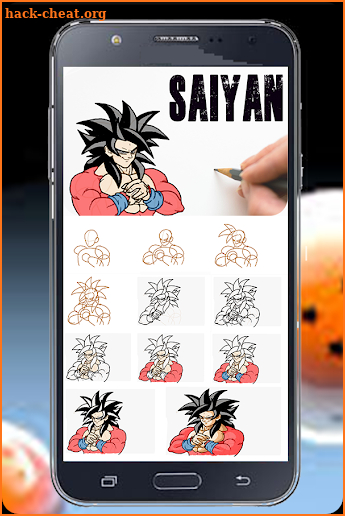 Learn how to draw Goku for Dragonball screenshot