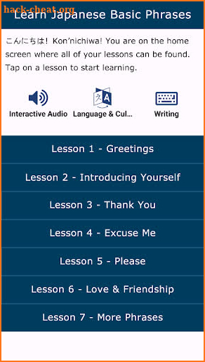 Learn Japanese - Basic Phrases screenshot