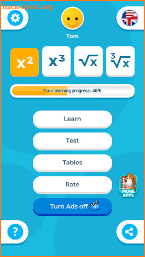 Learn math: Exponents And Powers screenshot