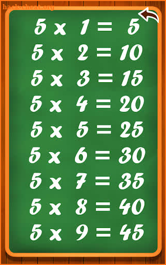 Learn multiplication table screenshot