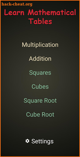 Learn Multiplication tables screenshot