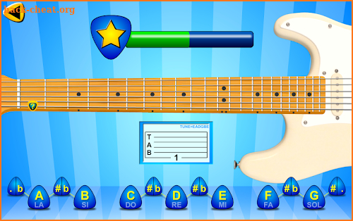 Learn music notes on your Guitar Fretboard screenshot