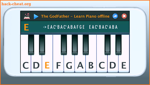 Learn Piano letter notes songs screenshot