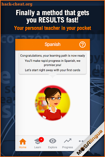 Learn Spanish with MosaLingua screenshot
