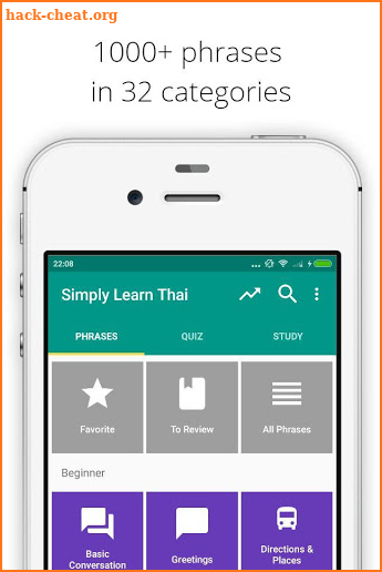Learn Thai Phrasebook screenshot