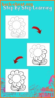 Learn to Draw & Color Flowers Step by Step 2018 screenshot