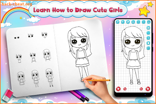Learn to Draw Cute Girls screenshot