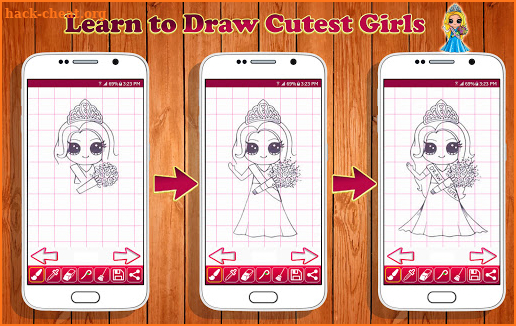 Learn to Draw Cutest Girls screenshot