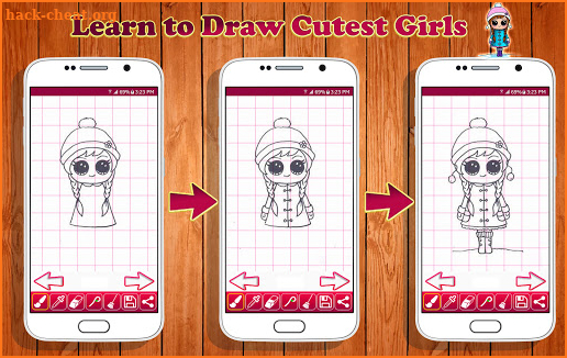 Learn to Draw Cutest Girls screenshot