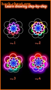 Learn To Draw Glow Flower screenshot