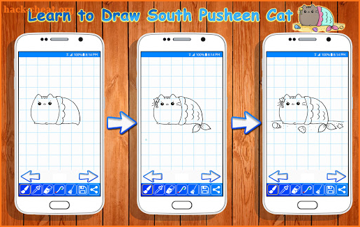 Learn to Draw Pusheen Cat Characters screenshot