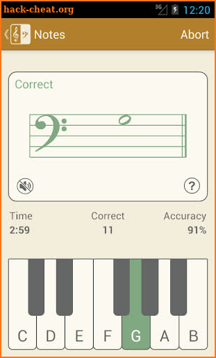 Learn to read music notes and key signatures screenshot