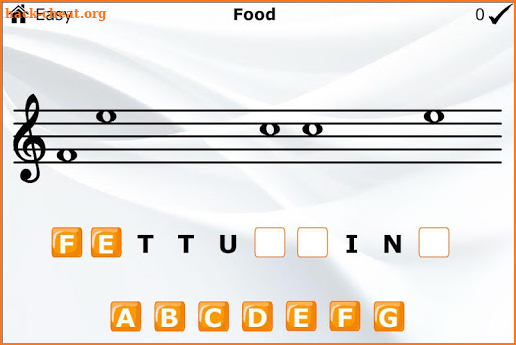 Learn to Read Music Word Game screenshot