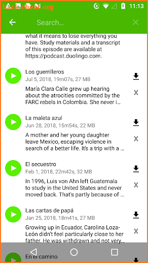 Learning Spanish with Duolingo podcast screenshot