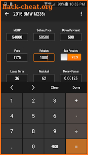 Leasematic Car Lease/Loan Calc screenshot