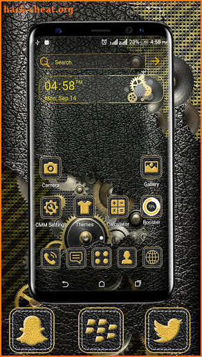 Leather Gears Launcher Theme screenshot