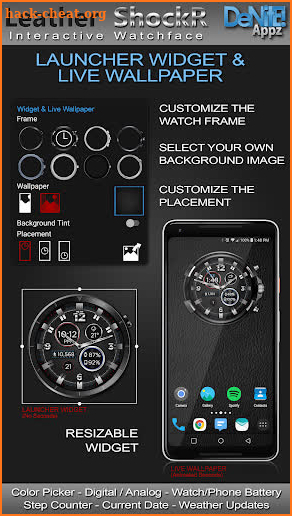 Leather ShockR HD Watch Face screenshot