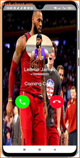 LeBron James Fake video call screenshot