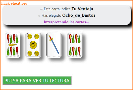 Lectura de Cartas Españolas significado gratuito screenshot