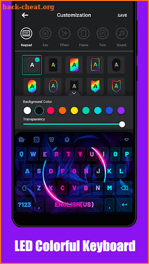 LED Colorful Keyboard screenshot