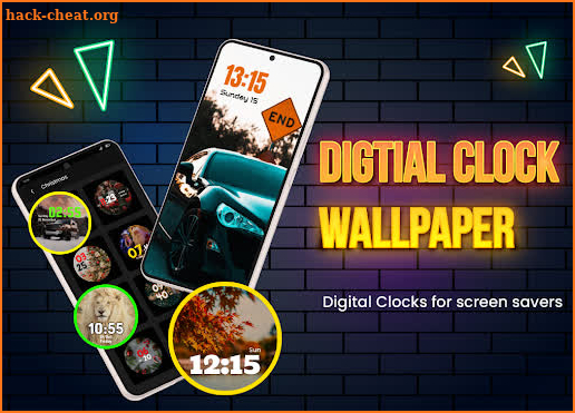 LED Digital Clock 3D Wallpaper screenshot