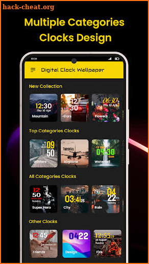 LED Digital Clock 3D Wallpaper screenshot