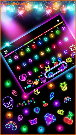 LED Lights Gravity Keyboard Background screenshot