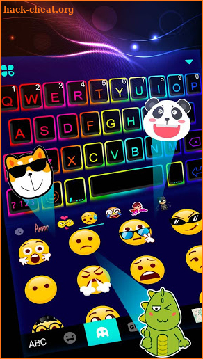 Led Neon Color Keyboard Theme screenshot