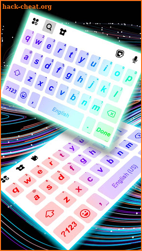 LED Rainbow Keyboard Background screenshot