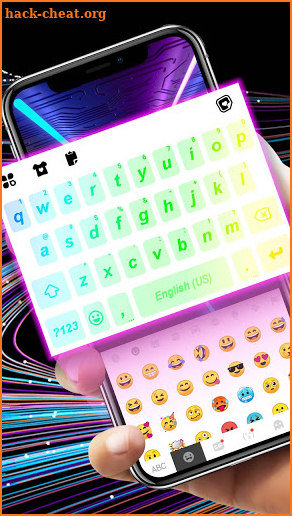 LED Rainbow Keyboard Background screenshot