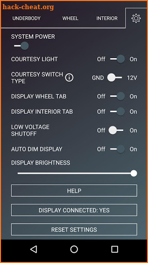 LEDGlow Automotive Control screenshot