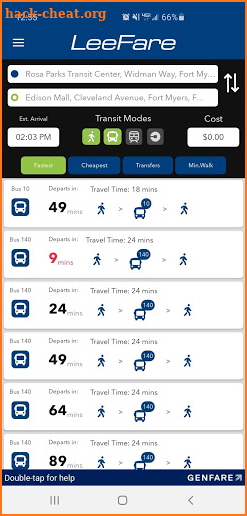 Lee County Transit Mobile App screenshot