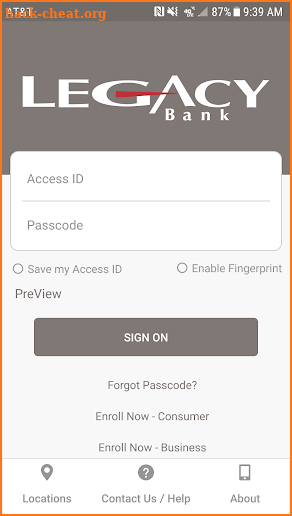 Legacy Bank Mobile screenshot