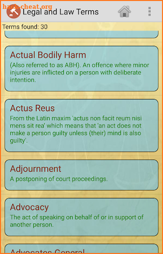 Legal and Law Terms screenshot