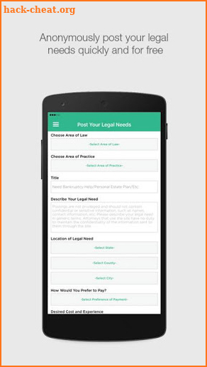 Legal Services Link screenshot