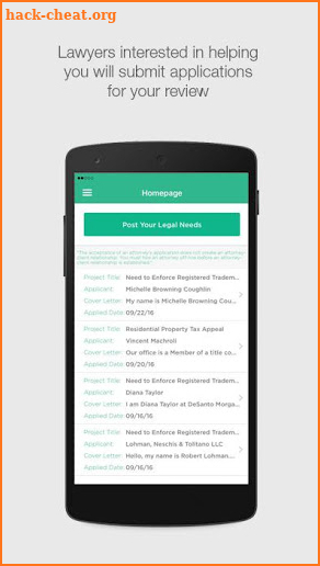 Legal Services Link screenshot