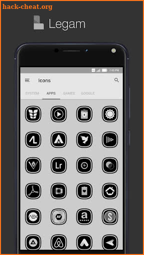 Legam - Black Icon Pack Amoled screenshot