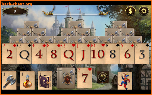 Legends of Solitaire Curse of the Dragons TriPeaks screenshot