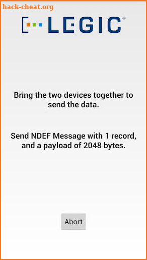 LEGIC NFC P2P Example screenshot